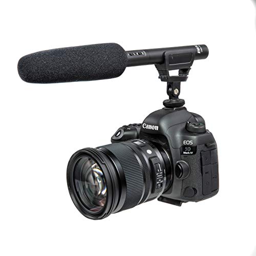 LyxPro CMG-50 Condenser Shotgun Microphone, Battery or Phantom Power for Professional Film, Video DSLR Camera Camcorder Television TV