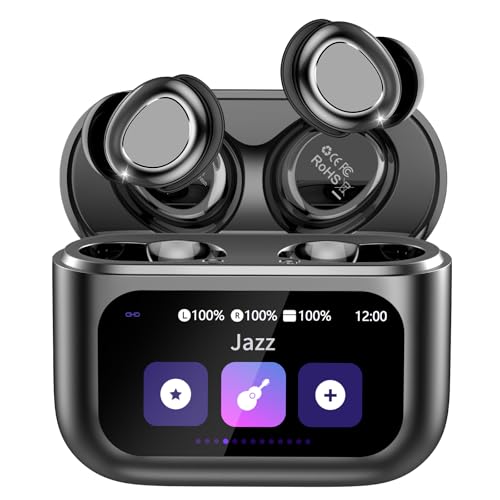 Sleep Earbuds Bluetooth in Ear Touch Screen Sleep Headphones, Small Design Mini Sleep Earbuds for Side Sleepers with Sleep Mode, Sleep Earphones Clear Calls, Jet Black