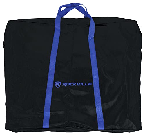 Rockville Z50 Z-Style Pro Keyboard Piano Stand, Adjustable Height and Width, Headphone Hook, Fits 54-88 Keys + Includes Travel Bag | 250 lb Capacity, Fits 49 Key and Up, EVA Foam Pads, Headphone Hook, Anchoring Straps, Portable, Sits or Stands