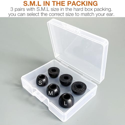 Replacement Memory Foam Eartips for JBL Live Pro/Tune Buds Earbuds