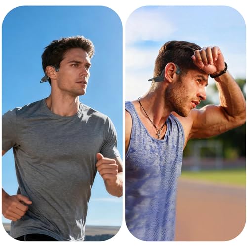 Tayogo IPX8 Waterproof Bone Conduction Bluetooth Headphones – Open-Ear 3-in-1 Bluetooth + FM + Receiver, 15H Playtime, Swim/Running/Cycling Wireless Headset,Compatible T6 Transmitter - color: White