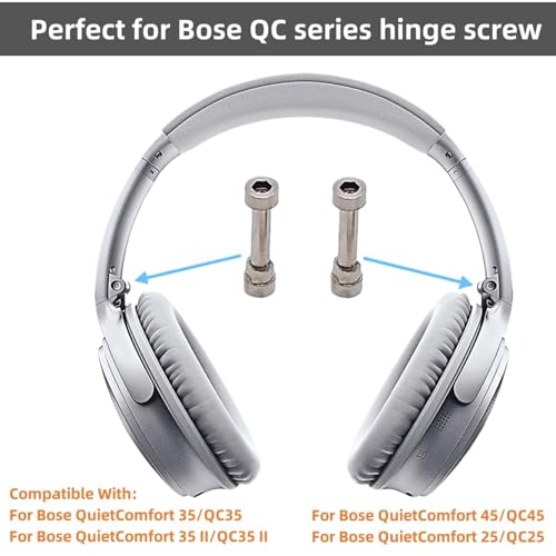 for Bose QC35 QC35 II QC45 QC25 Hinge Screw Repair Kit, 316 Stainless Steel 2-Pack with Screwdrivers, DIY Loose Stripped Screw Replacement