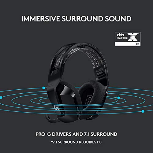 Logitech G733 Lightspeed Wireless Gaming Headset - Black - color: Black