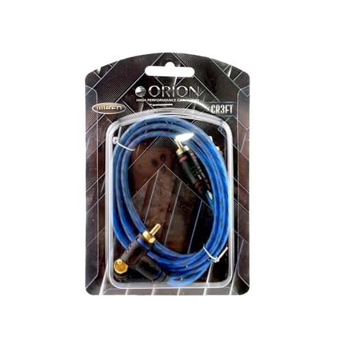 ORION Wired CR3FT (3-Ft Blue) 2 Channel RCA Male to RCA Male Stereo Car Audio Cable | RCA Cable for Amplifiers, Hi-Fi Systems, Speakers, Home Theater, Subwoofers - Angle/Straight Connectors - style: 3 FEET