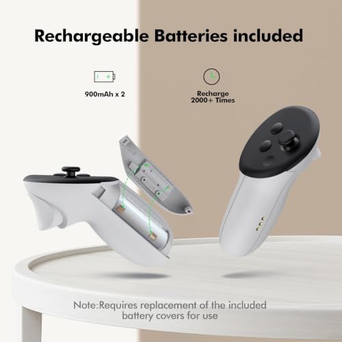 Charging Dock Compatible with Meta Quest 3/3S, Magnetic Fast Charging | Closable 9 RGB Modes, 2 Rechargeable Batteries, With USB-C Cable & Adapter, Compatible with VR Headset Controller Accessories