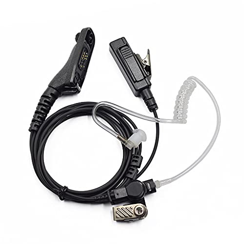 3'2 Wire Earpiece Mic Acoustic Tube Noise Reduction Surveillance Headset | Compatible with Motorola APX 8000 earpiece APX 6000 XPR 7550e XPR 6550 XPR 7000 XPR 7550 XIR P8268 walkie Talkie earpiece