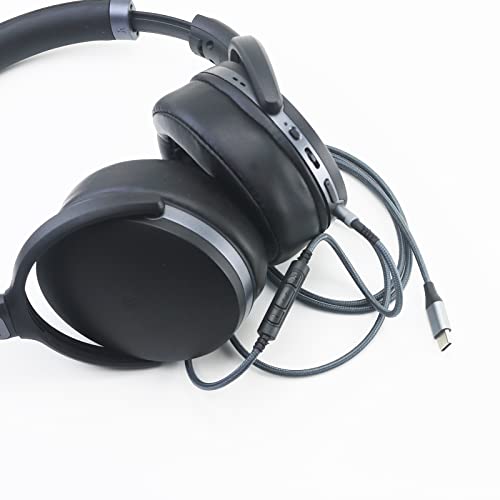 NewFantasia USB C Audio Cable Compatible with Sennheiser HD400S HD4.40 HD4.40BT HD4.50 HD4.50BTNC Headphone, Remote Volume Mic Compatible with iPhone 17/ Air /16/15/iPad