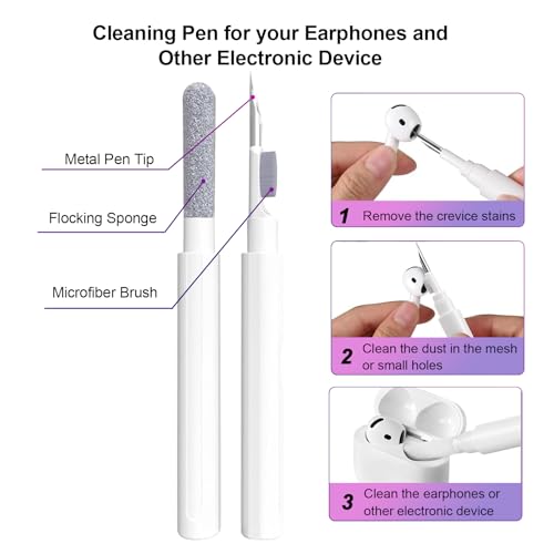 Aircawin for Airpods 4 Clear Case, Shockproof, Soft Transparent TPU Case with Carabiner and Cleaning Pen - color: Diamond Pure, size: Airpods 4