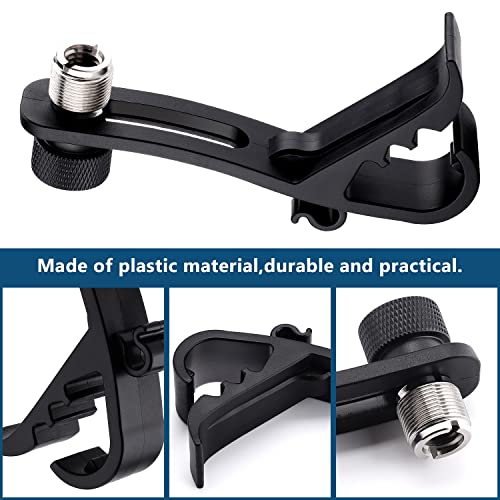 Facmogu 2PCS Drum Microphone Clip, Adjustable Mic Mount Clamp Holder | Mic Securing Clip Shockproof Drum Mounts | For Professional Drum Recording Studio Drum Recording Musical Instrument