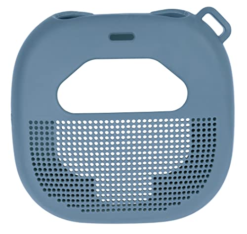Feature Protective Case for Bose SoundLink Micro Bluetooth Speaker by WGear, Featured Design with mesh Pocket for Cable and Other Accessories, Elastic Strap to Secure Device (Stone Blue), WG012299 - color: Stone blue