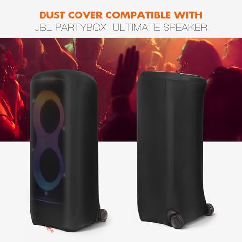 Speaker Cover for JBL Partybox Ultimate Portable Speaker | Dust Cover Protective Case with Adjustable Elastic Buckle, Top Pull Rod Hole, Reusable & Washable - size: For JBL Partybox Ultimate
