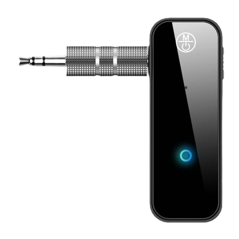 Bluetooth 5.3 Transmitter Receiver, 2-in-1 Wireless Audio Adapter with 3.5mm Aux Jack for Car, TV, Headphones, Speakers, PC - Hands-Free Calling HD Sound (Black Upgraded Version)