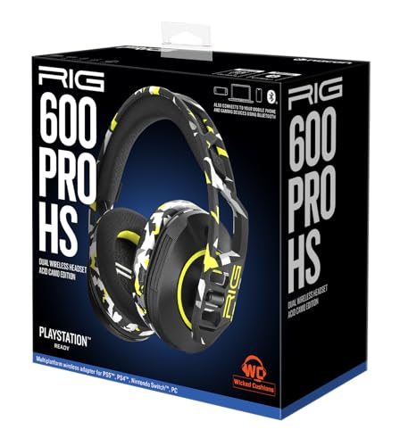 RIG 600 PRO HS Dual Wireless Multiplatform Gaming Headset, Wicked Cushions