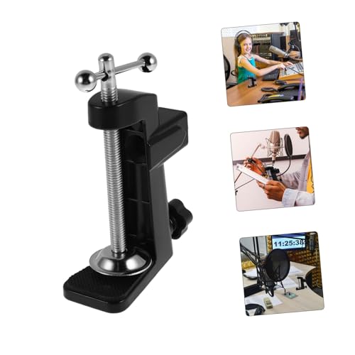 Kisangel Adjustable Metal Base Boom Arm for Live Streaming Quick Assembly Heavy Duty Construction Slip Clamp for Secure Setup
