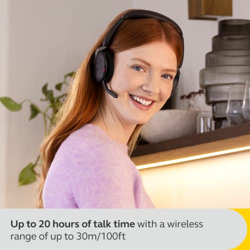 Jabra Evolve2 65 Flex Stereo Headset with Bluetooth, Wireless Charging Pad - Noise-Cancelling ClearVoice Technology & Hybrid Active Noise Cancellation - Certified for Microsoft Teams - Black - color: Teams Certified, size: USB-A & Wireless Charging Pad