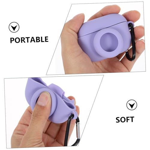 Silicone Protective Cover for Lightweight to Install Silicone Design Compatible and for Earphone and Charging Box - color: Purple