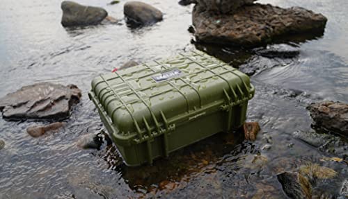 MEIJIA All Weather IP67 Waterproof Hard Camera Case,Hard Protective Case,Hard Case with Customizable Foam,Fit Use of Drones,Camera,Equipments,Pistols(Green,18.5 x14.06x6.93inches) - color: Green, size: 18.5 x14.06x6.93inches