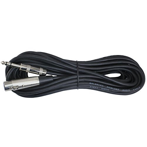XLR to 1/4" Cable (25ft, XLR FEMALE-1/4 TRS) - color: XLR FEMALE-1/4" TRS, size: 25ft