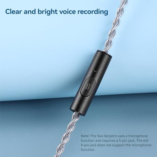 LEAUDIO TRN Sea Serpent 4 core Copper and Silver Mixed Cable Upgrade Earphone Cable 2.5mm/3.5mm/4.4mm (3jacks qdc mic) - color: 3jacks qdc mic