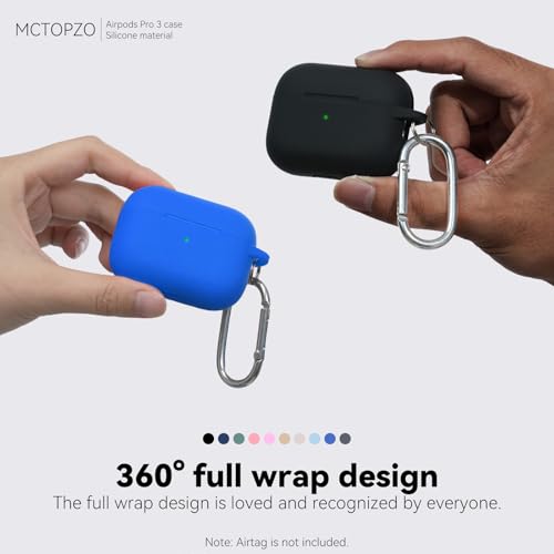 for AirPods Pro 3 Case 2025,Come with Cleaner Kit,Blue | Silicone Protective Cover for Airpod Pro 3rd Generation Case with Keychain,for Women Men,One-Piece Design,Shockproof - color: C-Blue