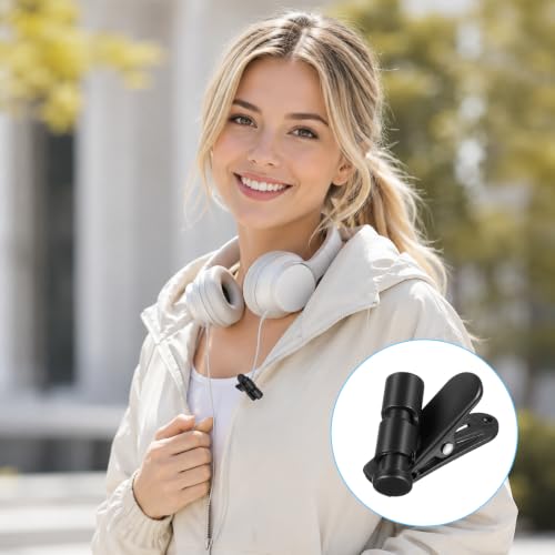 SHENLIU 9 Pcs Lavalier Microphone Windscreen Kit, 6 Pack Furry and Foam Mic Covers with 3 Pack 360° Rotatable Cable Clips, Universal Lapel Mic Accessories(for 2-4mm Round Wires)