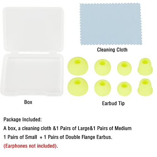 4 Pairs Silicone Replacement Earbud Tips Earbud Cap Compatible with Powerbeats 1/2/3 Wireless Beats by Dre Headphones,Ear Bud Tips(Yellow) - color: Yellow