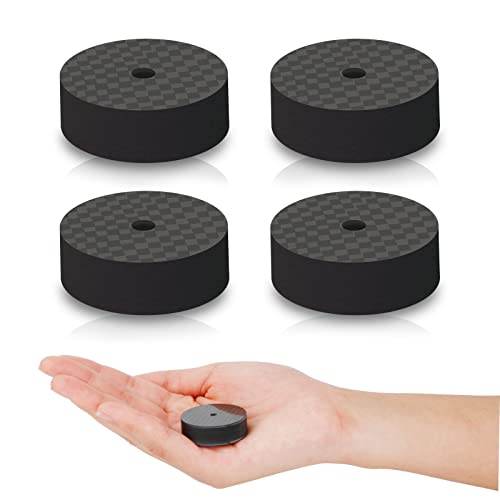 Monosaudio 4PCS Carbon Fiber Speaker Spike Floor Protectors 30x10mm Speaker Spikes Pads Subwoofer Isolation Feet Amplifier Feet for Audio,Speakers,Subwoofers,Amplifier,Turntable,DAC,PC Case(Black) - size: 30x10mm