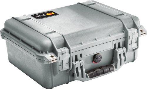 Pelican 1450 Case With Dividers (Silver) - color: Silver, style: With Padded Dividers