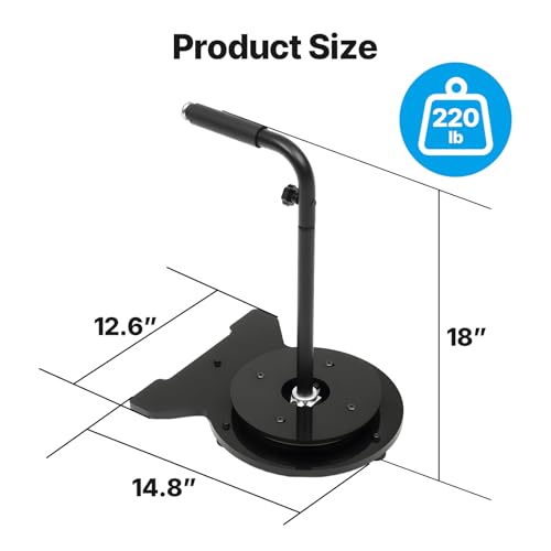 Rotating Aluminum Cable Caddy for Wire & Cable Reels,Supports up to 220 lbs | Heavy-Duty Aluminum Cable Caddy With Dual Ball Bearing Rotation, Supports Vertical And Horizontal Use, Quick Install