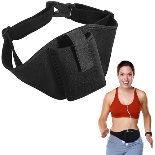 2pcs Fitness Mic Belt Waist Packs for Instructors with Neoprene Material and Multiple Compartments, Adjustable Microphone Holder Bags for Aerobics and Outdoor Exercise
