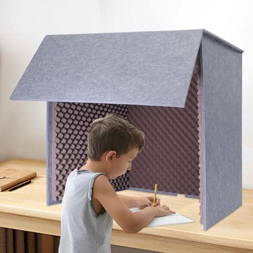 Desktop Soundproof Cover, 80x80cm Portable Vocal Isolation Booth with Acoustic Foam, Microphone Isolation Booth Cube, Noise Reducing Shield for Microphone, Streaming, and Office Privacy (Purple) - color: Purple