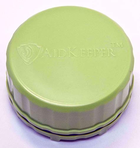 Hearing Device Protection Case - Crush & Water Resistant Hard Case for Storage and Protection of Aids, Batteries, and Other Devices (Lime Green) - color: Lime Green