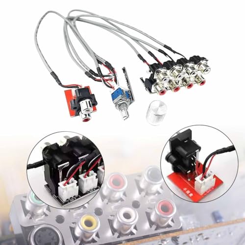 Signal Switch Board Audio Input Source Selector Switching RCA Stereo Source DIY Assembled Board Compact Design Rotary Knob Suitable for