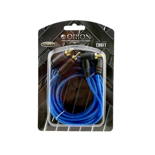 ORION Wired CR6FT (6-Ft Blue) 2 Channel RCA Male to RCA Male Stereo Car Audio Cable | RCA Cable for Amplifiers, Hi-Fi Systems, Speakers, Home Theater, Subwoofers - Angle/Straight Connectors - style: 6 FEET