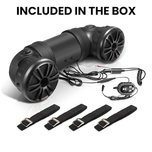BOSS Audio Systems ATV25B ATV UTV Sound System, Amp and 6.5 Inch Speakers - style: 6.5" Speakers, Black with Remote