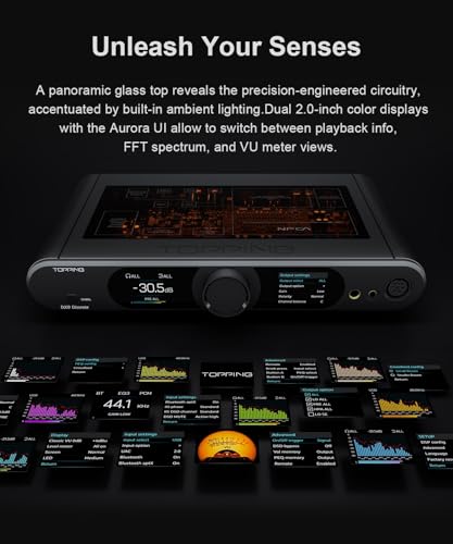 TOPPING DX9 Discrete Fully Balanced 1-Bit DAC & Headphone Amplifier | 131dB DNR | Six-Channel NFCA Module | LDAC Bluetooth 5.1 | Ten-Band PEQ | Hybrid Relay Volume Control (Silver) - color: Silver