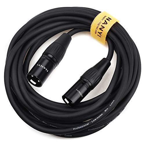 NANYI XLR Male to Male Microphone Cable, 3-Pin, DMX Patch Cord, 10ft - size: XLR Male To Male-10FT