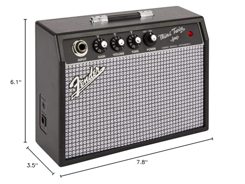 Fender Mini 65 Twin-Amp Electric Guitar Amplifier, Black, with 2-Year Warranty - color: Black, style: Mini 65 Twin-Amp