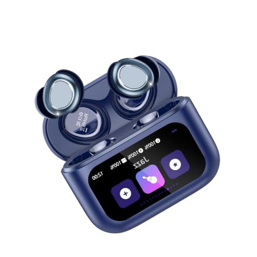 Touch Screen Sleep Headphones, Small Design Mini Sleep Earbuds for Side Sleepers with Sleep Mode, Sleep Earphones Clear Calls, Sapphire Blue