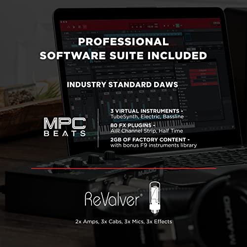 M-Audio Recording, Streaming and Podcasting Bundle – M-Track Duo USB Audio Interface and 120W BX4 Stereo Speakers, Plus a Software Suite Included