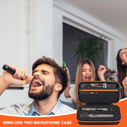 Canboc Microphone Case for JBL Wireless Two Microphone System, Black