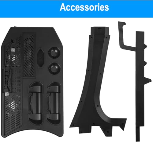 PSVR Stand Compatible with PS4 VR - PS4/Slim/Pro Cooling Station and Charging Dock for Playstation VR Stand to Charge PS VR Controllers and Accessories Multipurpose PS Charging Stantion Storage