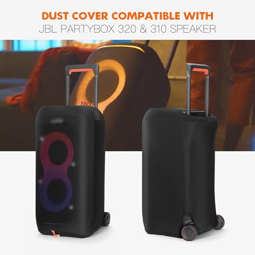 Dust Cover Protective Case for JBL PartyBox 320/310 Party Speaker | Stretch Speaker Cover with Elastic Band, Washable, Scratch & Dust Resistant Slip Sleeve - size: For JBL Partybox 320/310