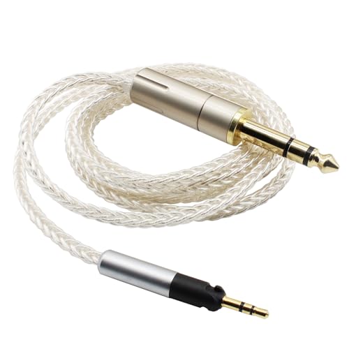 Youkamoo Replacement Audio Upgrade Cable Compatible with Sennheiser HD560s HD599 HD598 HD598SE HD620S HD400PRO HD569 HD579 HD558 HD518 HD505 HD598cs Headphones 6.35mm 6.5ft/2m - size: 6.6 ft (2.02 m)
