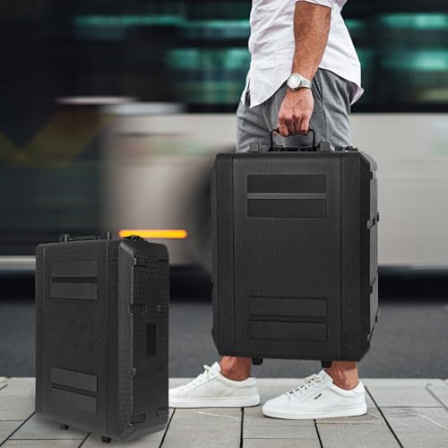 Pro-Audio PA DJ Flight Road Travel Mount - 6U Rack Case, Waterproof Hard Case with Customized Foam, Wireless Mic System Storage/Amp/Effect/Mixer - color: Black, size: 6U 12" Deep