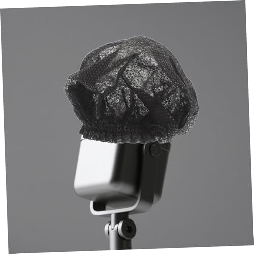 Disposable Microphone Covers Black 200pcs with Elastic Band