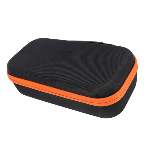 Wireless Microphone Case EVA Hard Shell Zip Closure Storage Box for Dual Mic System, Durable Carrying Bag with Handle Compatible with Receiver, Adapter, AA Battery