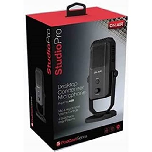 Tzumi 7523 Desktop Condensor Microphone USB Plug and Play Perfect for: Podcasting, Studio Recording, Video Conferencing, Online Gaming, Vlogging & More.