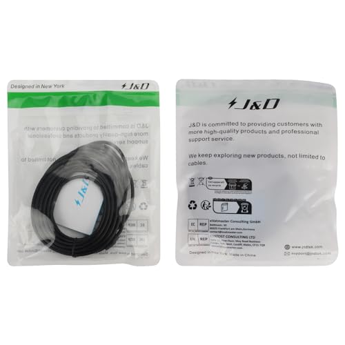 J&D 1/4 to XLR Cable, Gold Plated Heavy Duty TRS 6.35mm (1/4 inch) to XLR Male to Male Balanced Interconnect Cord for Speaker, Condenser, Mic, Mixer, AMP, 9 Feet