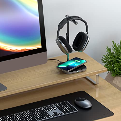 Satechi 2-in-1 Headphone Stand with Magnetic Wireless Charger
